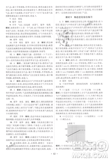 2019初中物理小題狂做提優(yōu)版八年級上冊江蘇蘇科版參考答案