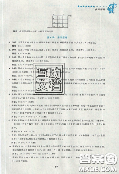 2019暑假銜接小學(xué)奧數(shù)暑假培優(yōu)銜接16講雙色版五升六年級(jí)參考答案