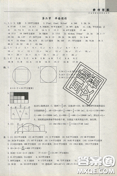 2019新版小學(xué)新題型題庫(kù)數(shù)學(xué)綜合練習(xí)冊(cè)知識(shí)要點(diǎn)歸納小升初參考答案