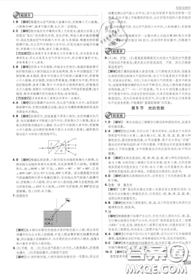 2019年新版初中必刷題八年級(jí)上冊物理人教版答案