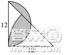 求圖中陰影部分的面積為（） .(π=3.14)