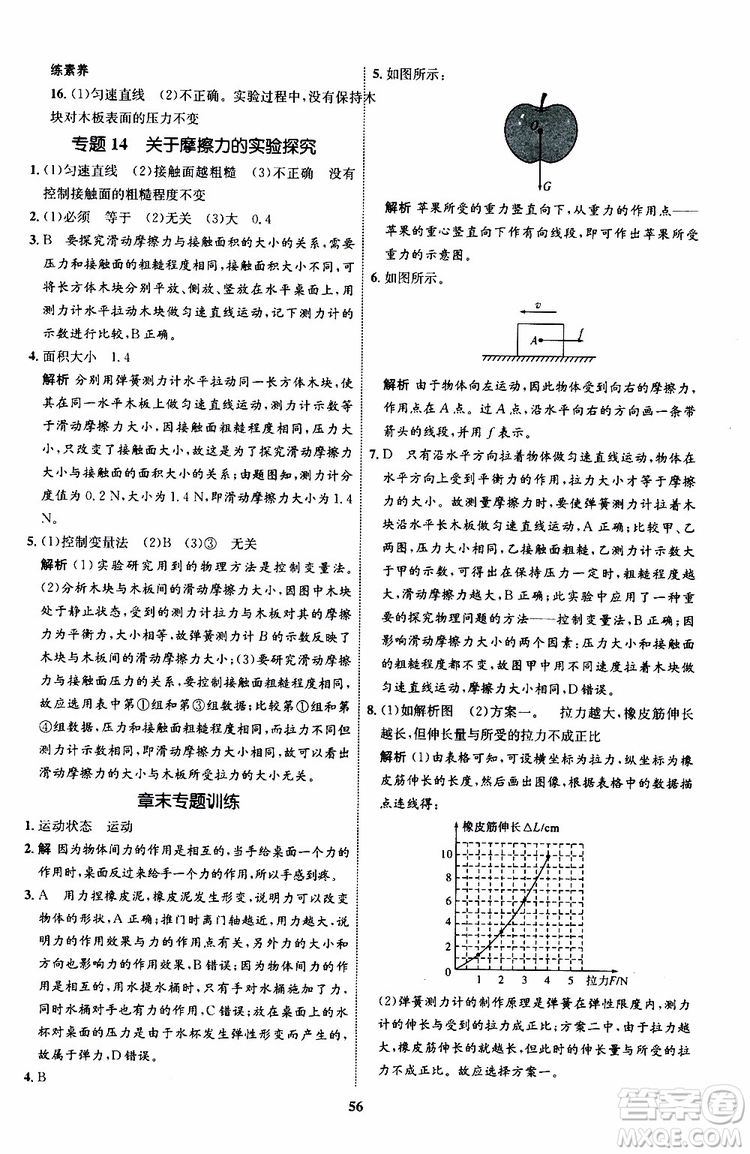 2019年初中同步學(xué)考優(yōu)化設(shè)計物理八年級上冊HK滬科版參考答案