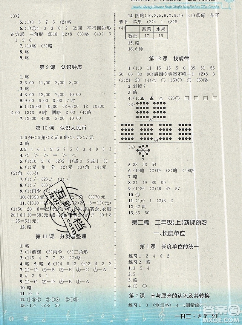 孟建平2019新版準(zhǔn)備升級(jí)小學(xué)暑假銜接一升二語文人教版答案