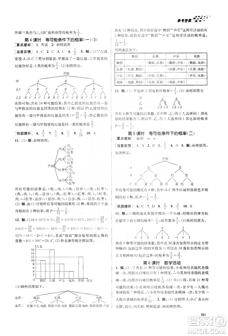 2019金3練課堂作業(yè)實(shí)驗(yàn)提高訓(xùn)練九年級(jí)數(shù)學(xué)上冊(cè)江蘇版答案