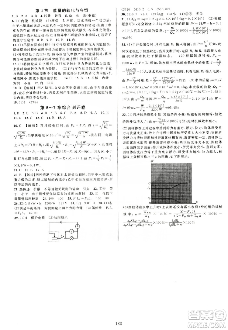 學(xué)林驛站2019全優(yōu)方案夯實與提高科學(xué)滬教版九年級全上分冊答案