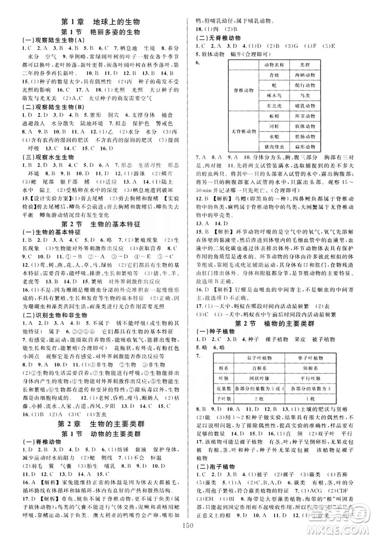 學林驛站2019全優(yōu)方案夯實與提高7年級科學上冊滬科版答案