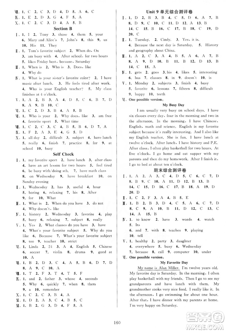 學(xué)林驛站2019全優(yōu)方案夯實(shí)與提高7年級(jí)英語上冊(cè)人教版答案