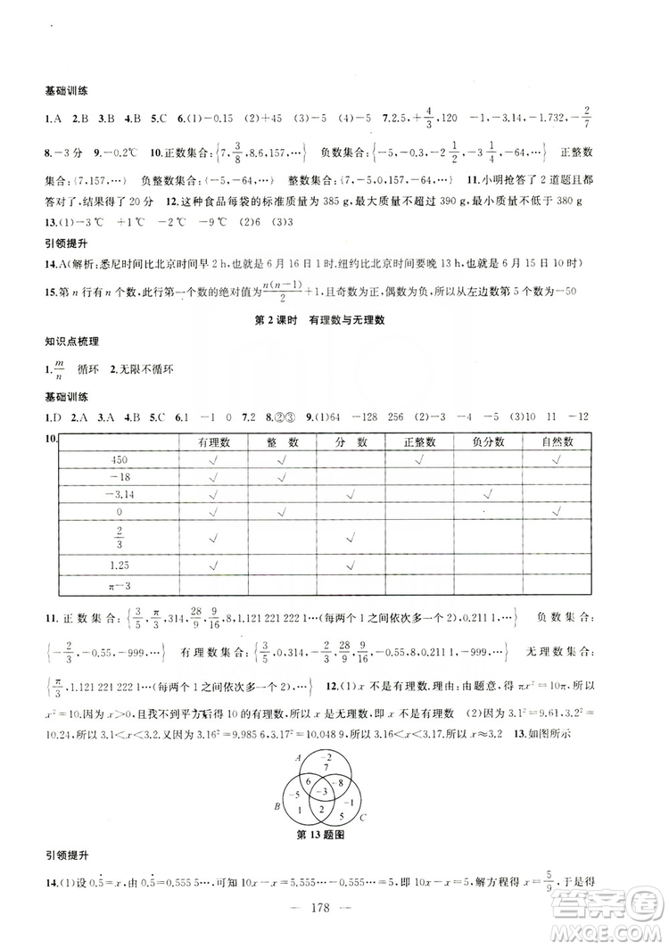 2019金鑰匙1+1課時(shí)作業(yè)+目標(biāo)檢測(cè)七年級(jí)數(shù)學(xué)上冊(cè)國(guó)標(biāo)江蘇版答案