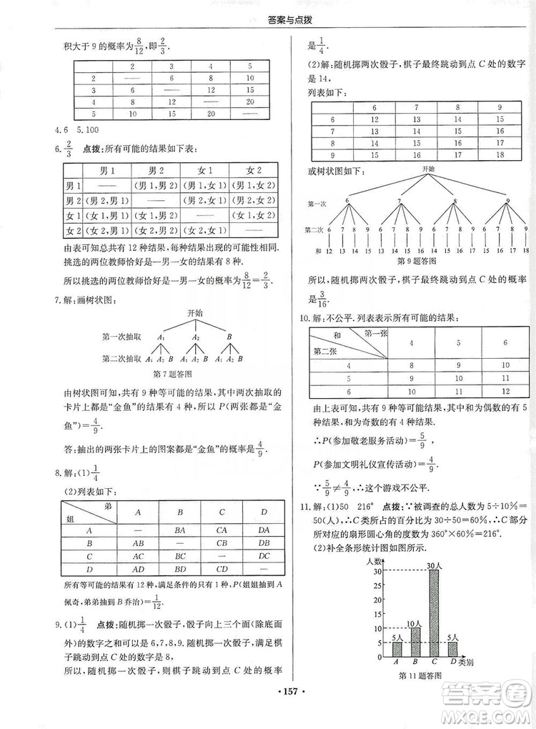 龍門書局2019啟東中學(xué)作業(yè)本九年級數(shù)學(xué)上冊北師大BS版答案