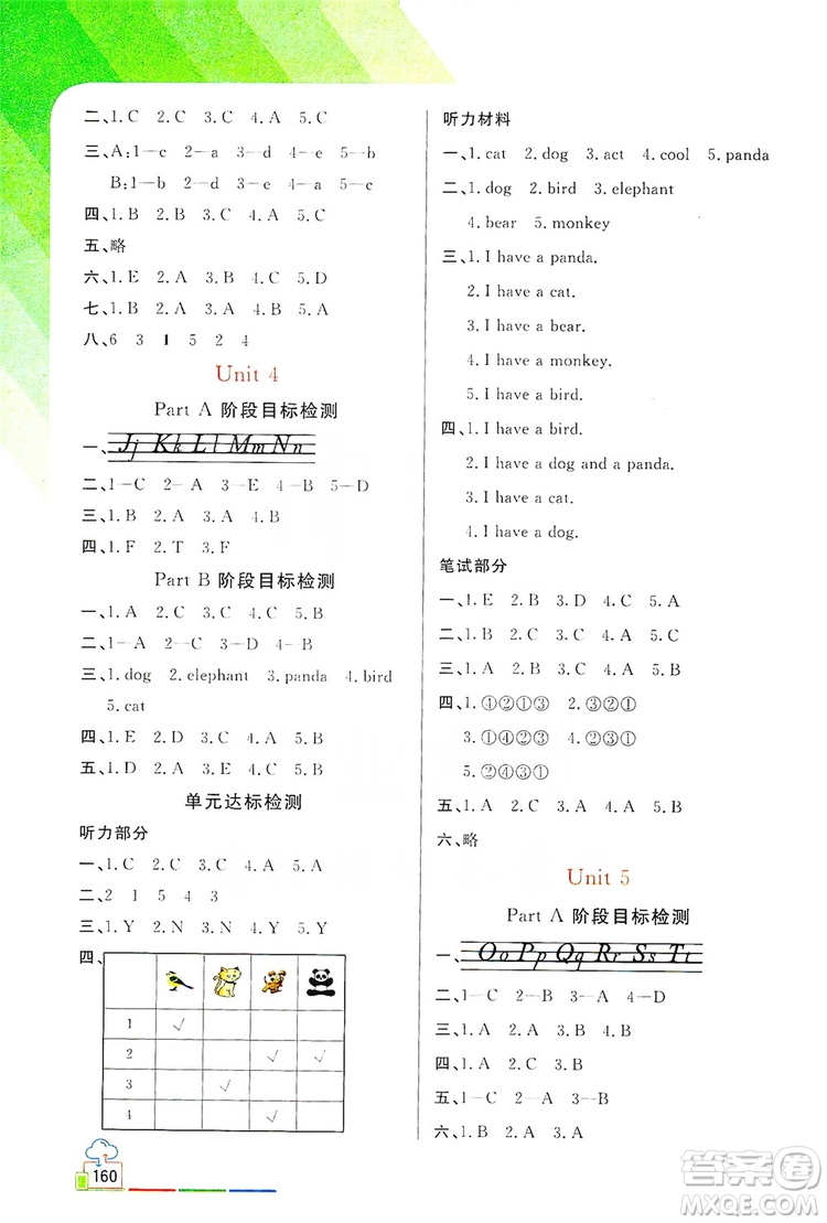 2019倍速學(xué)習(xí)法教材導(dǎo)學(xué)練3年級(jí)英語(yǔ)上冊(cè)PEP人教版答案