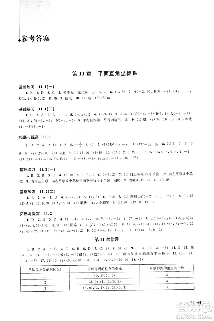 2019初中數(shù)學同步練習八年級上冊滬科版答案