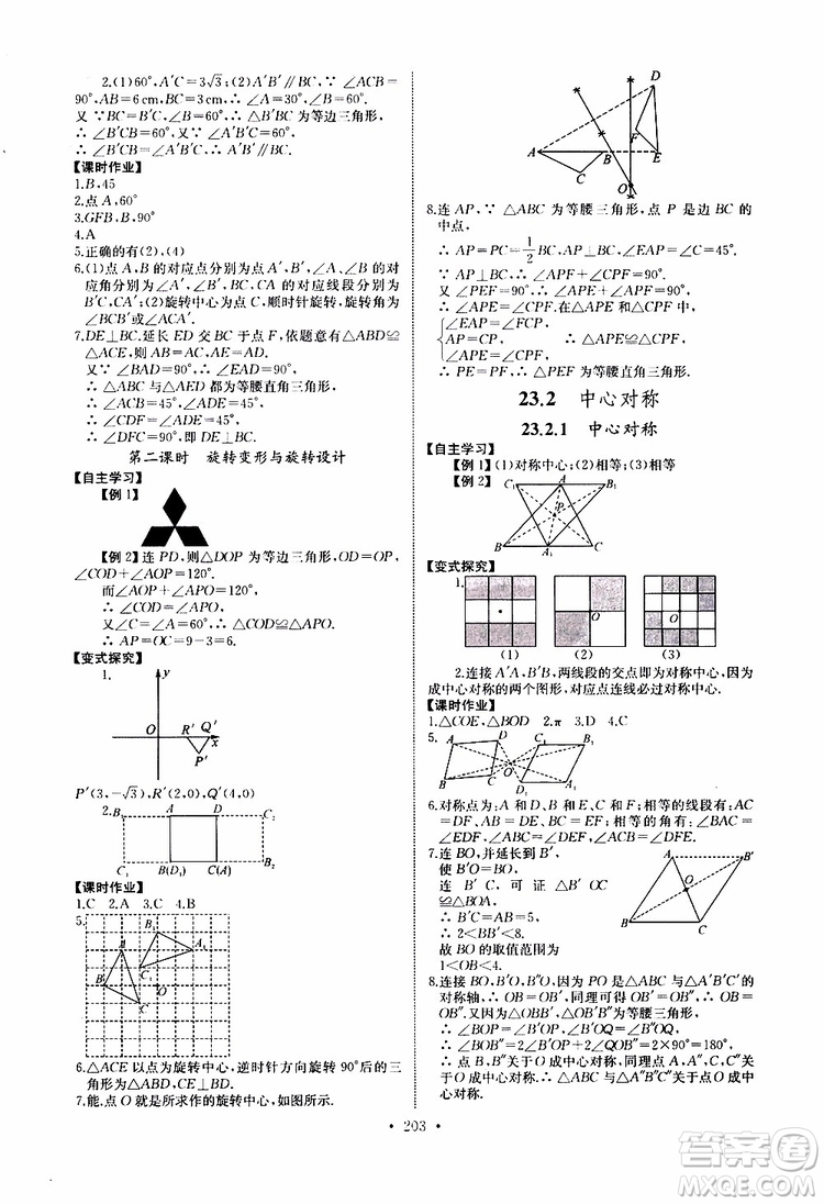 2019新版長江全能學案同步練習冊數(shù)學九年級全一冊人教版參考答案