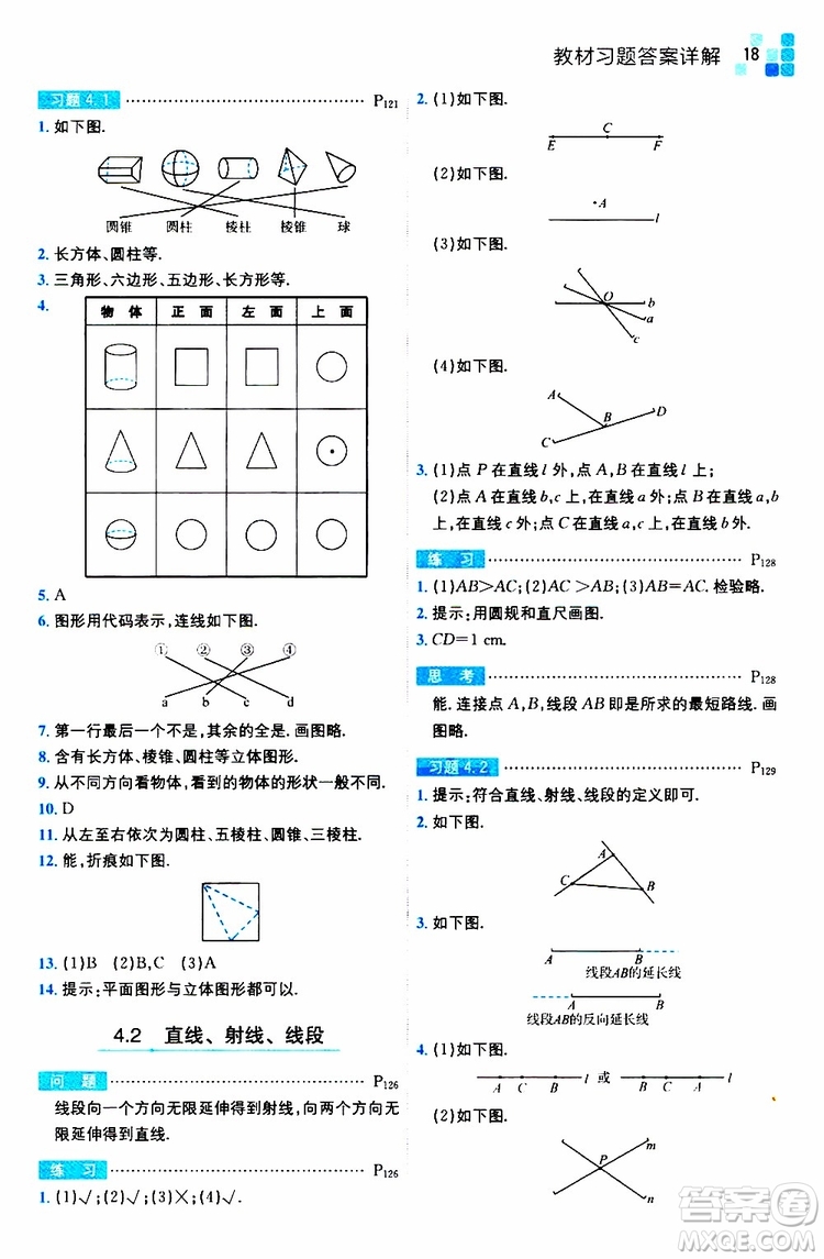 安徽人民出版社2019年全易通初中數(shù)學(xué)七年級(jí)上冊(cè)RJ人教版參考答案