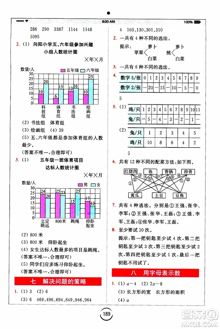 2019新版小學(xué)全易通五年級(jí)上冊(cè)數(shù)學(xué)SJ蘇教版參考答案