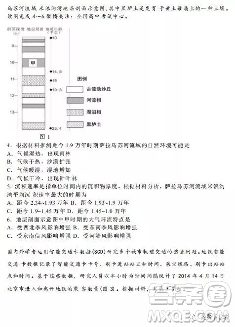 2020屆衡水金卷全國新高三開學考試模擬試題一文綜地理試題及答案