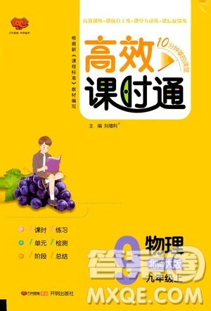 萬向思維2019高效課時通九年級物理上冊北師大版答案