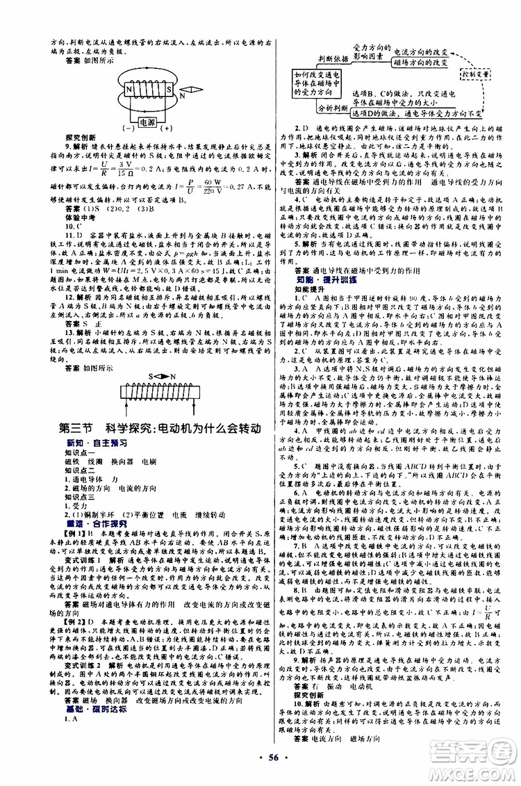 2019年初中同步測(cè)控優(yōu)化設(shè)計(jì)九年級(jí)全一冊(cè)物理滬科版參考答案