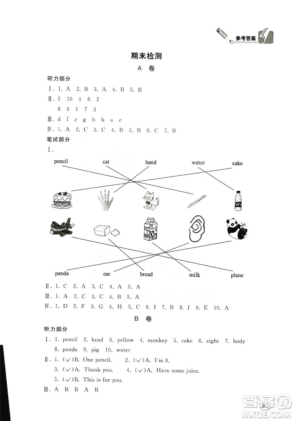 山東人民出版社2019小學(xué)英語(yǔ)同步學(xué)習(xí)三年級(jí)英語(yǔ)上冊(cè)人教版答案