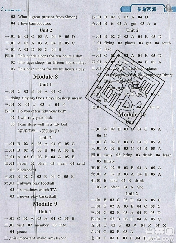 2019年1加1輕巧奪冠課堂直播六年級(jí)英語(yǔ)上冊(cè)外研版一起參考答案