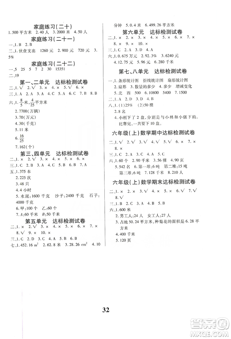 貴州人民出版社2019名校課堂六年級(jí)數(shù)學(xué)上冊(cè)人教版答案