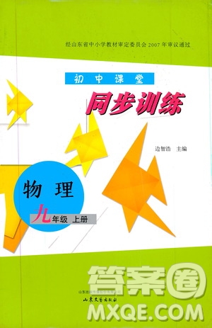 山東大學(xué)出版社2019年初中課堂同步訓(xùn)練物理九年級(jí)上冊(cè)參考答案