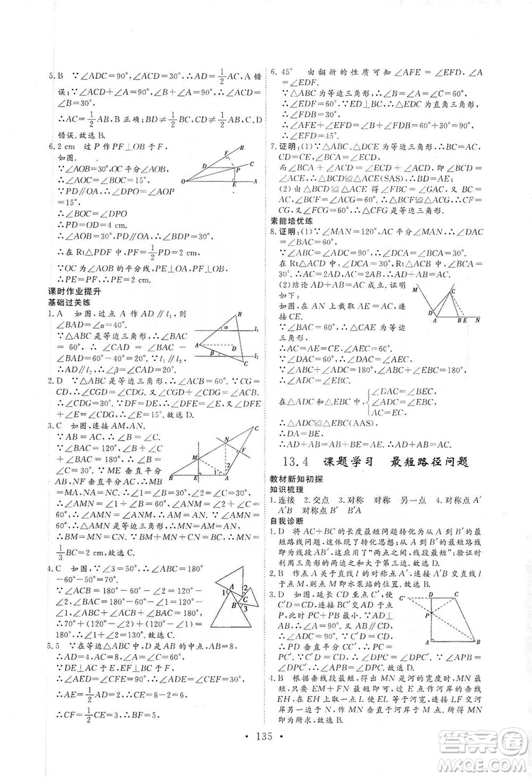 海南出版社2019新課程同步練習(xí)冊(cè)數(shù)學(xué)八年級(jí)上冊(cè)人教版答案