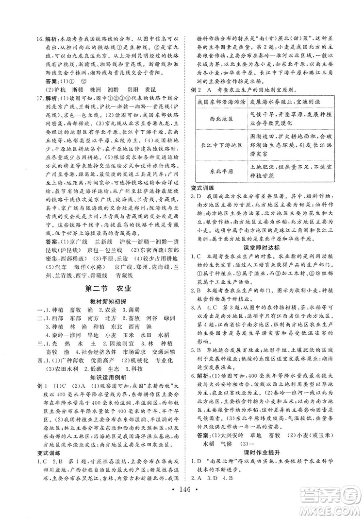 2019海南出版社新課程同步練習(xí)冊(cè)八年級(jí)地理上冊(cè)人教版答案