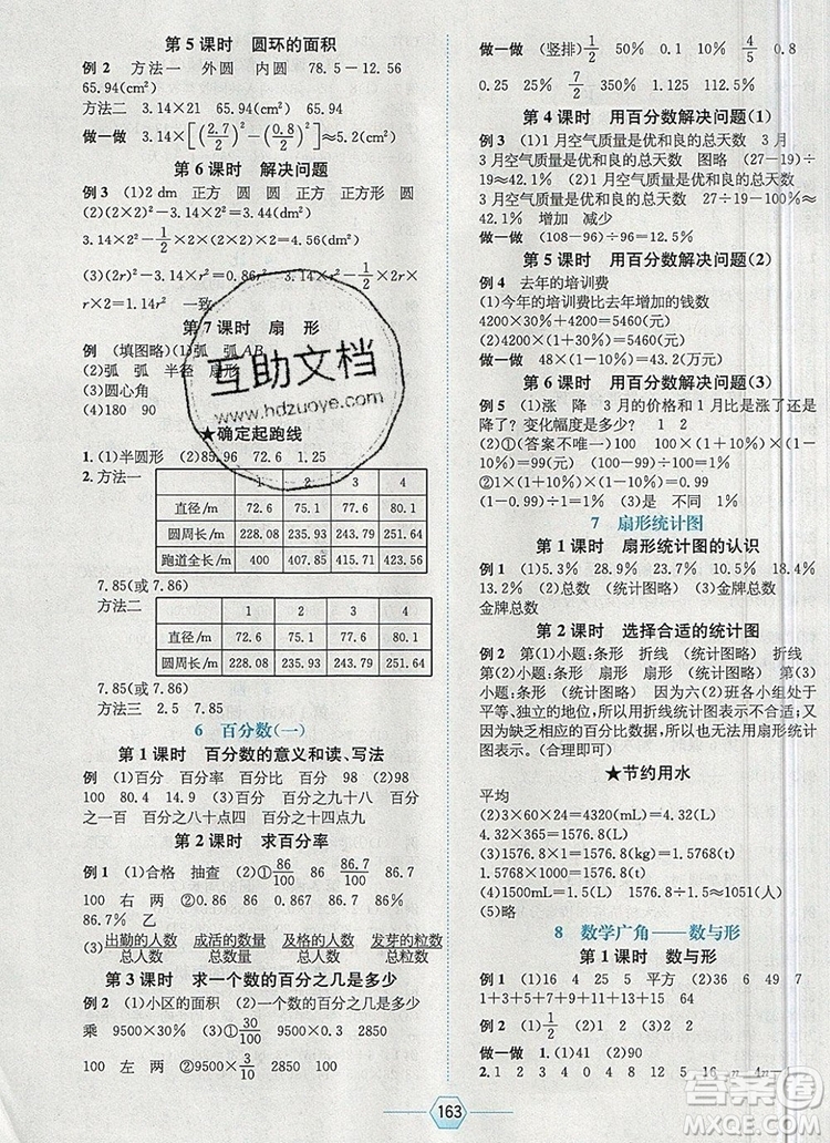 現(xiàn)代教育出版社2019年走向優(yōu)等生六年級數(shù)學上冊人教版答案