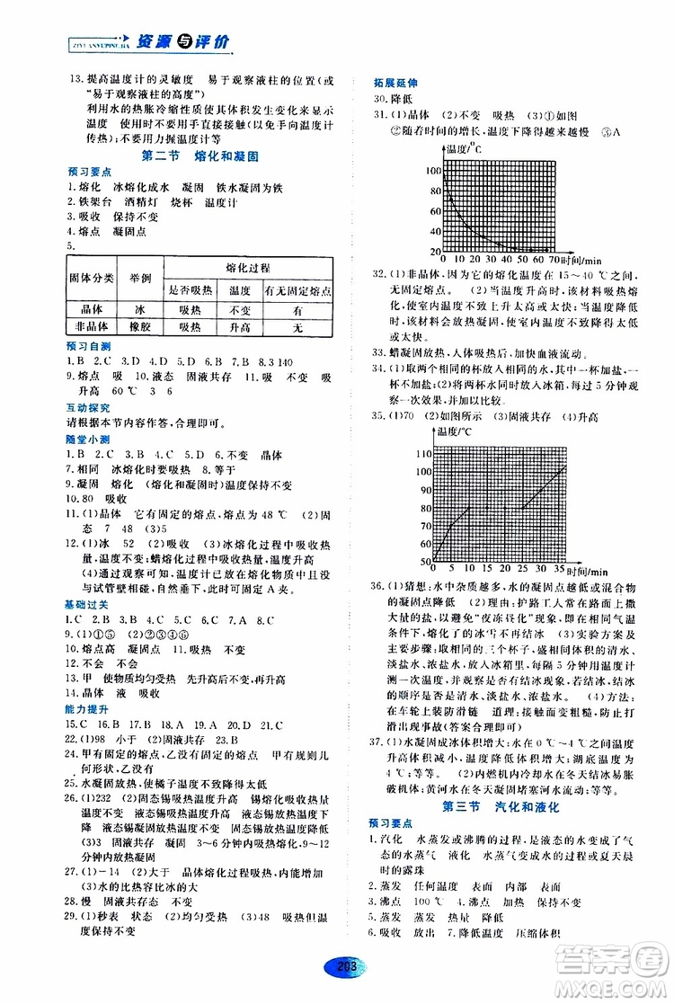 黑龍江教育出版社2019年資源與評(píng)價(jià)物理八年級(jí)上冊(cè)教科版參考答案