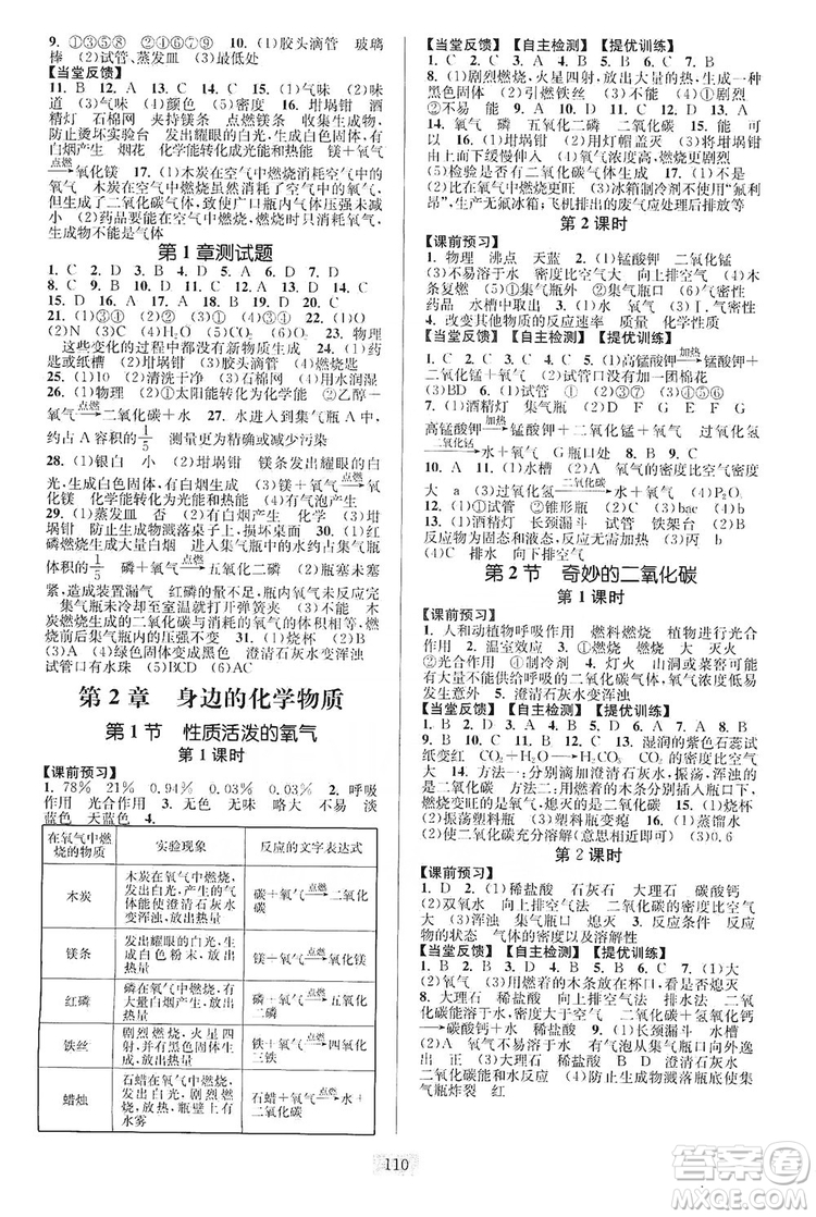 江蘇人民出版社2019南通小題課時(shí)作業(yè)本九年級(jí)化學(xué)上冊(cè)滬科版答案