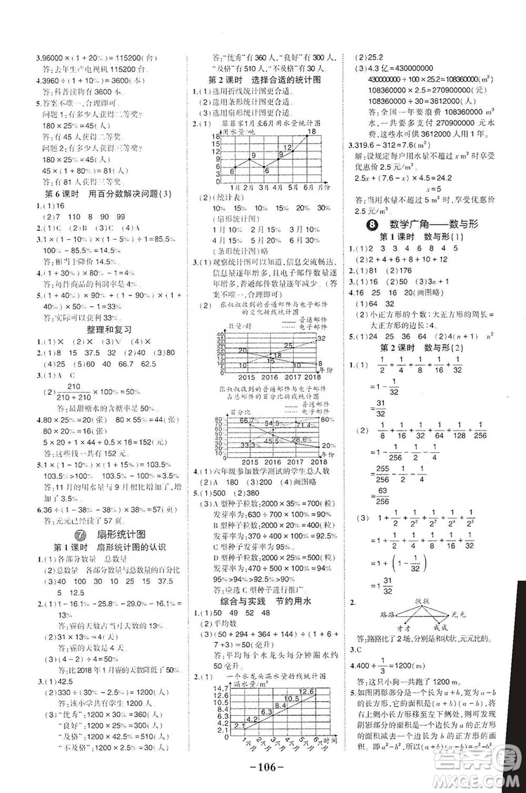 長(zhǎng)江出版社2019狀元成才路狀元作業(yè)本六年級(jí)數(shù)學(xué)上冊(cè)人教版答案