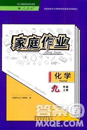 貴州科技出版社2019家庭作業(yè)九年級化學(xué)上冊人教版答案