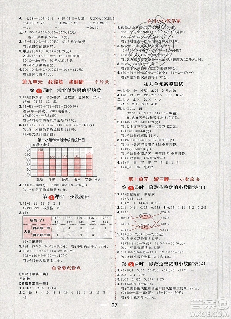 南方出版社2019年核心素養(yǎng)天天練四年級(jí)數(shù)學(xué)上冊(cè)青島版五四制答案