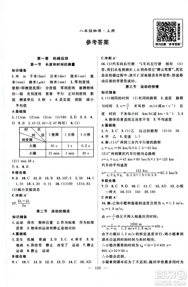 智慧萬羽2019年優(yōu)質(zhì)課堂導(dǎo)學(xué)案英語八年級上冊人教版參考答案