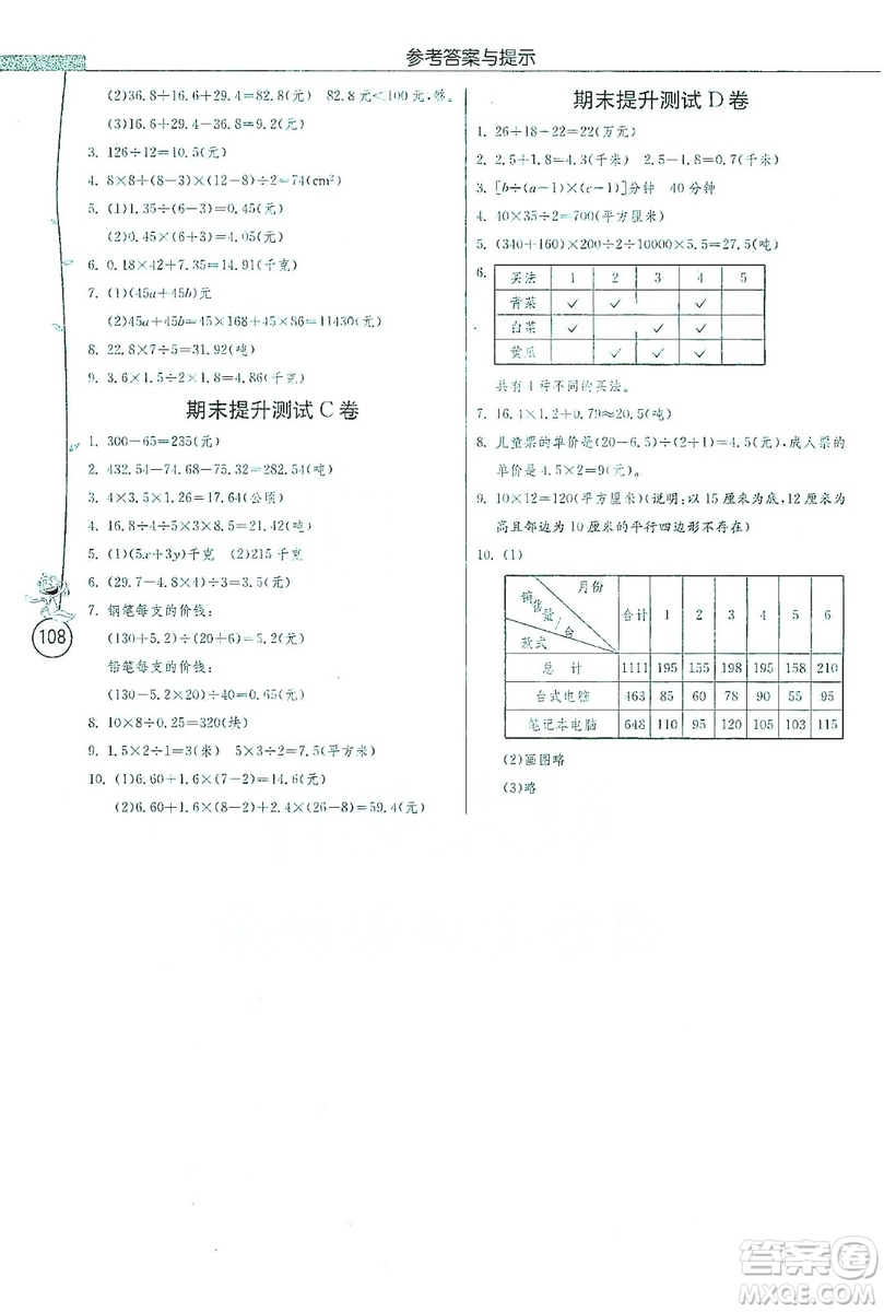 江蘇人民出版社2019小學(xué)數(shù)學(xué)應(yīng)用題解題高手五年級(jí)江蘇版上冊(cè)詳解版答案