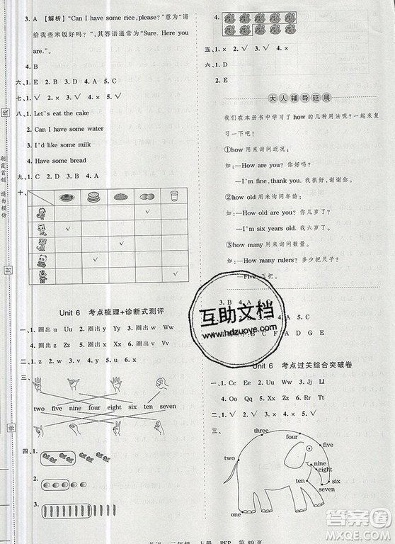 江西人民出版社2019年王朝霞考點(diǎn)梳理時(shí)習(xí)卷三年級英語上冊人教版答案