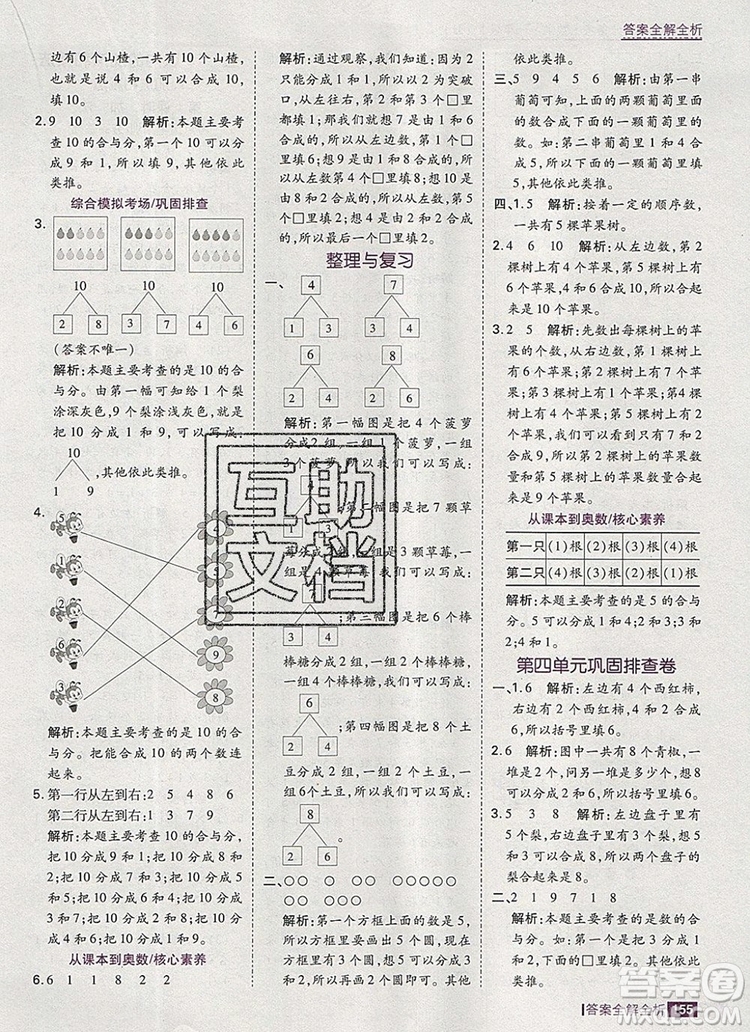 2019年考點(diǎn)集訓(xùn)與滿分備考一年級數(shù)學(xué)上冊冀教版答案