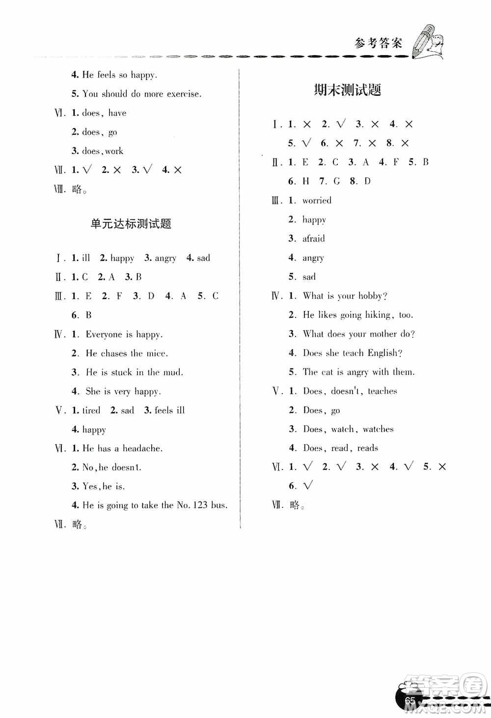 青島出版社2019金博士1課3練單元達(dá)標(biāo)測(cè)試題六年級(jí)英語(yǔ)上冊(cè)人教版答案