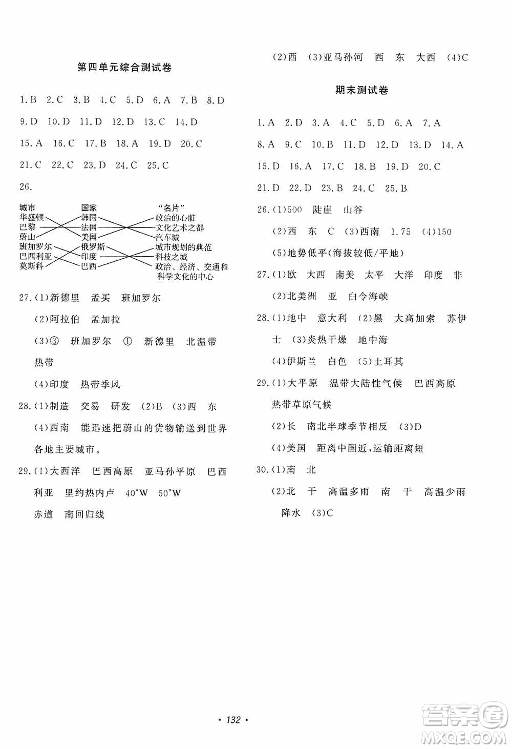 花山小狀元2019學(xué)科能力達(dá)標(biāo)初中生100全優(yōu)卷歷史與社會(huì)七年級(jí)上冊(cè)答案