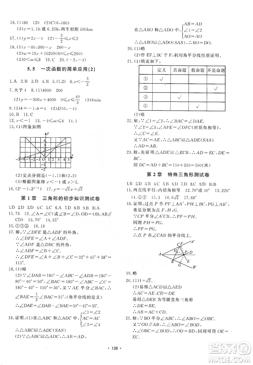 花山小狀元2019學(xué)科能力達標(biāo)初中生100全優(yōu)卷數(shù)學(xué)八年級上冊浙教版ZJ答案