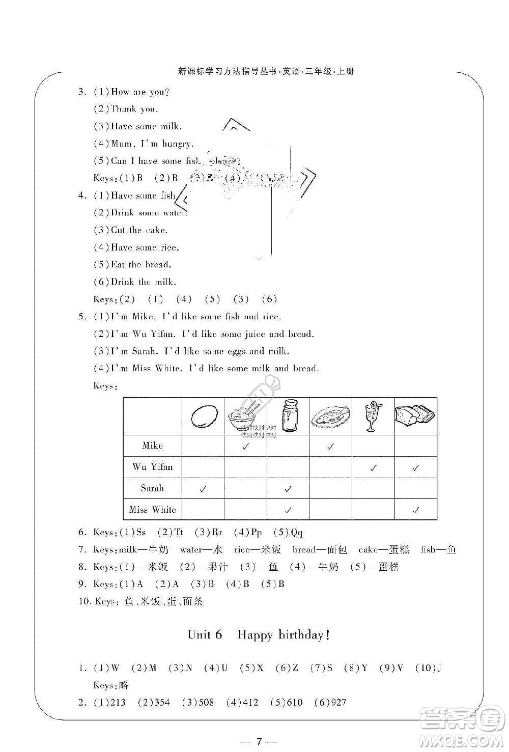 寧波出版社2019新課標(biāo)學(xué)習(xí)方法指導(dǎo)叢書三年級(jí)英語上冊(cè)人教版答案