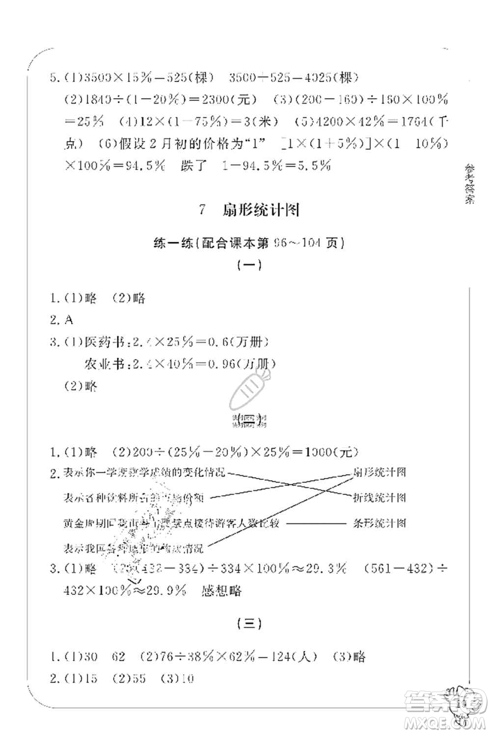 寧波出版社2019新課標學習方法指導叢書六年級數(shù)學上冊人教版答案