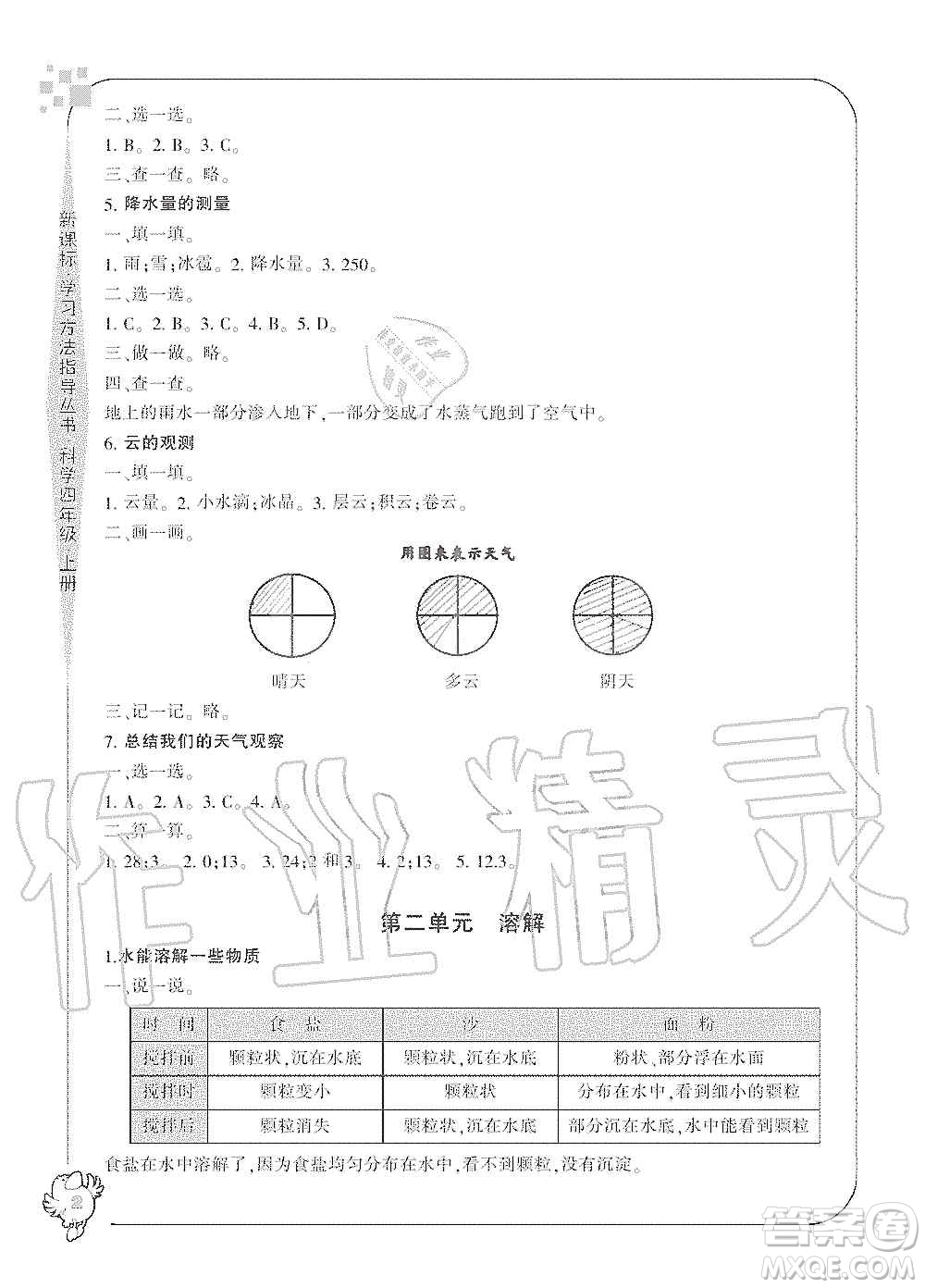 寧波出版社2019新課標(biāo)學(xué)習(xí)方法指導(dǎo)叢書(shū)四年級(jí)科學(xué)上冊(cè)人教版答案