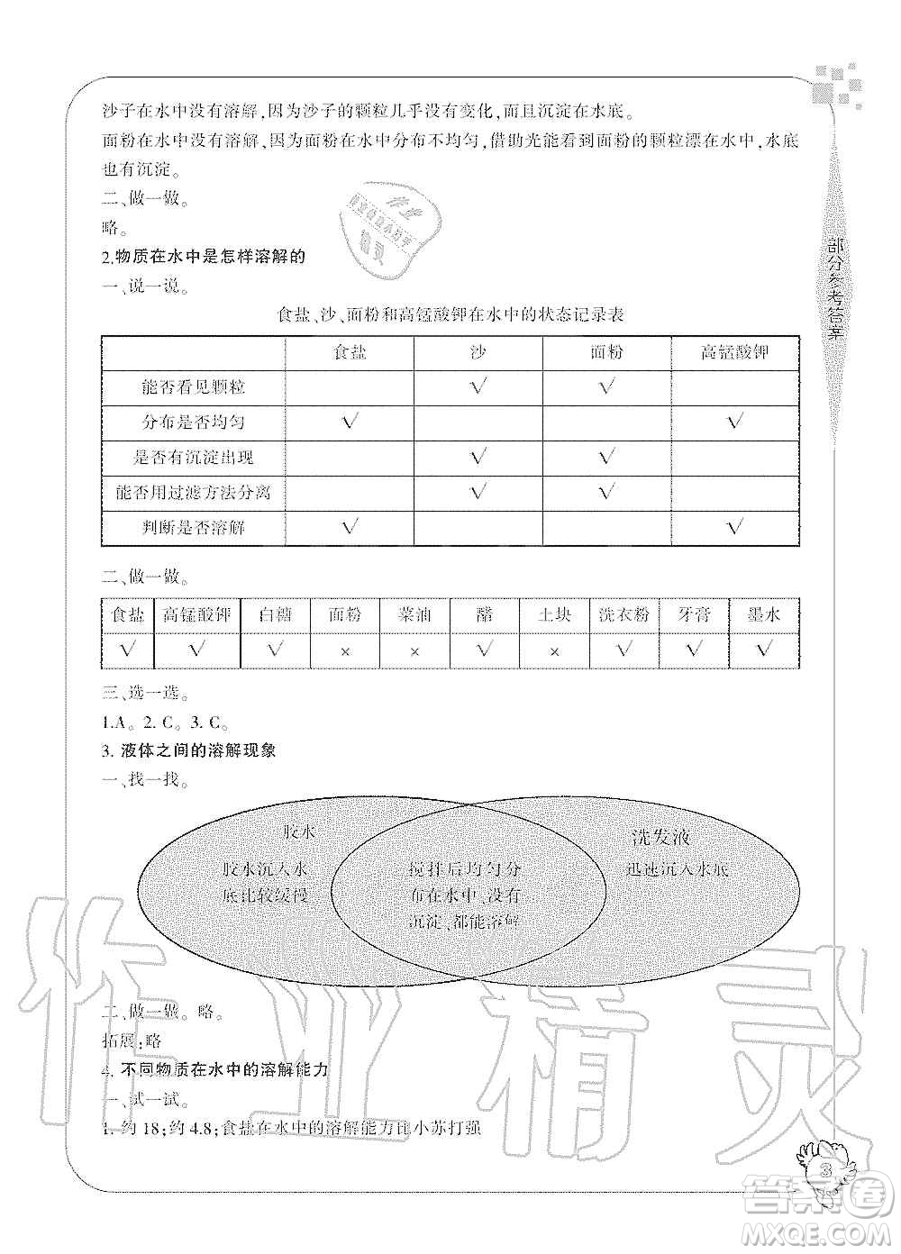 寧波出版社2019新課標(biāo)學(xué)習(xí)方法指導(dǎo)叢書(shū)四年級(jí)科學(xué)上冊(cè)人教版答案