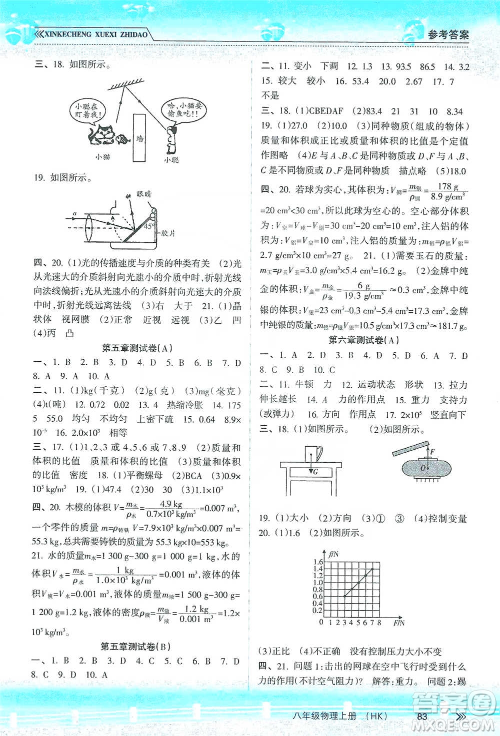 南方出版社2019新課程學(xué)習(xí)指導(dǎo)八年級(jí)物理上冊(cè)滬科版答案