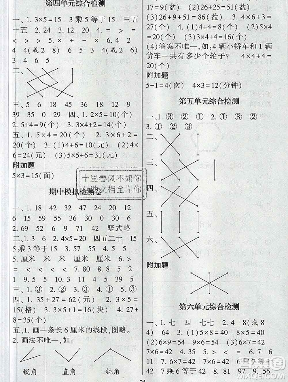 河海大學(xué)出版社2019新版經(jīng)綸學(xué)典棒棒堂二年級(jí)數(shù)學(xué)上冊(cè)人教版答案