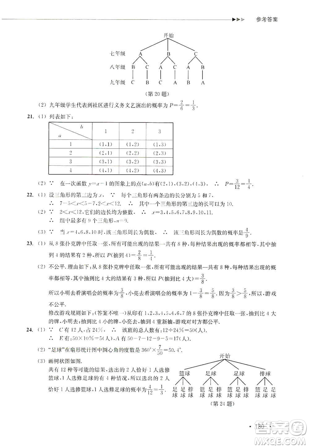 浙江教育出版社2019數(shù)學(xué)分層課課練九年級(jí)浙教版答案