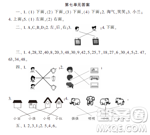 2019小學(xué)生數(shù)學(xué)報二年級第7單元答案