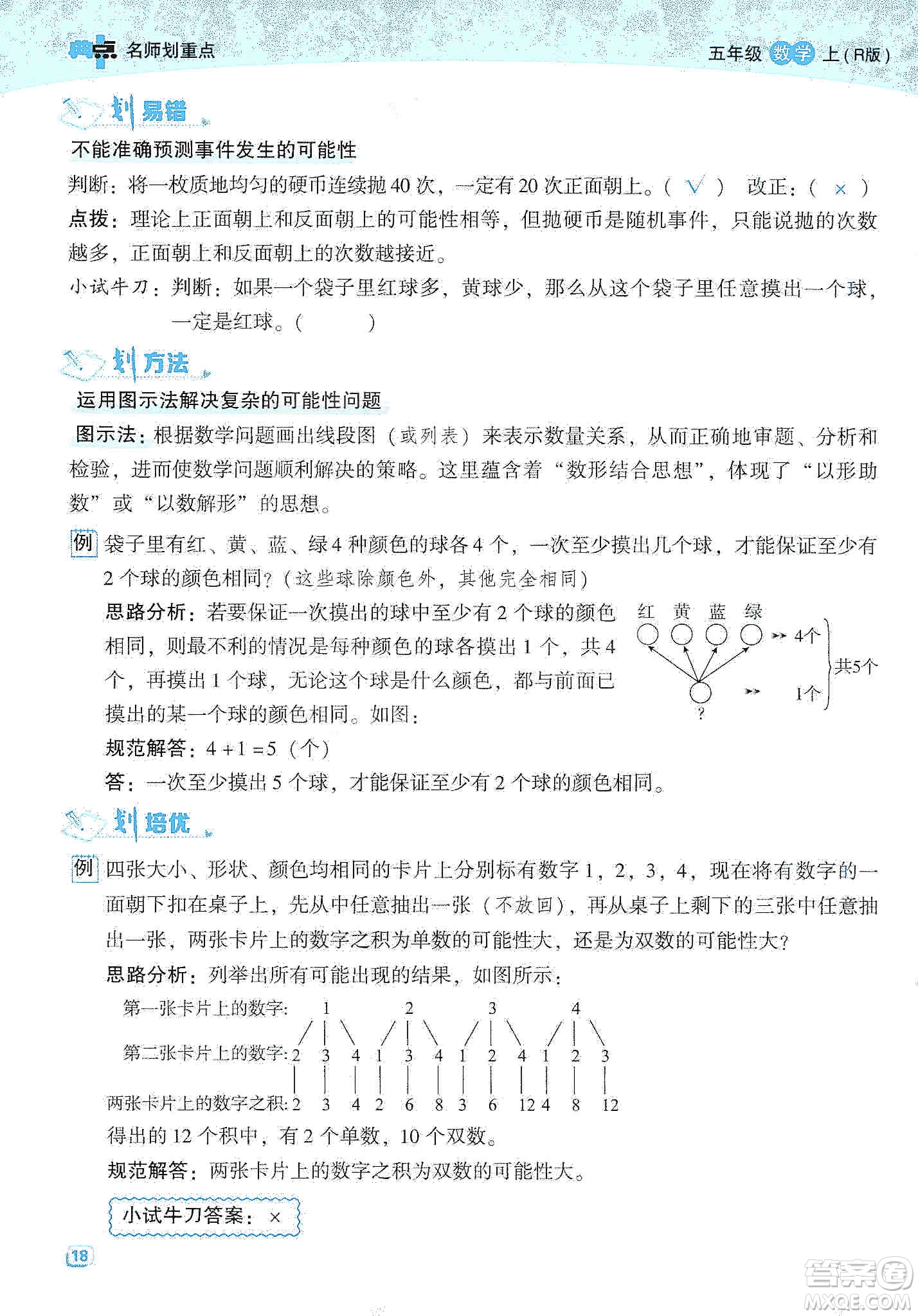 2019典中點(diǎn)名師劃重點(diǎn)五年級(jí)數(shù)學(xué)上冊(cè)人教版答案