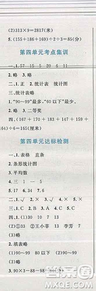 2019年小學(xué)同步考優(yōu)化設(shè)計小超人作業(yè)本四年級數(shù)學(xué)上冊蘇教版答案